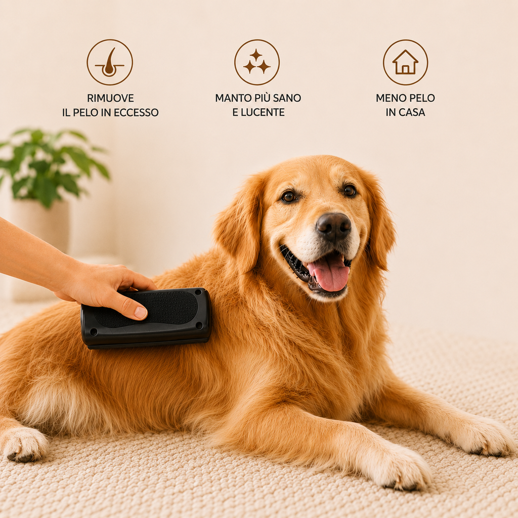 MantoPerfetto – Spazzola Professionale Multifunzionale per Cani e Gatti